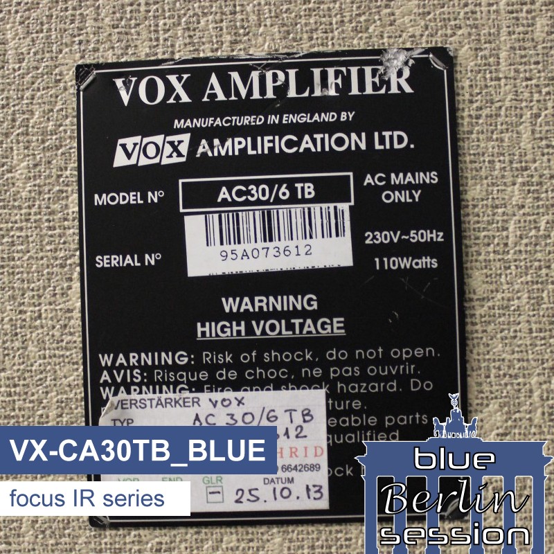 VOX Speaker Label from England 